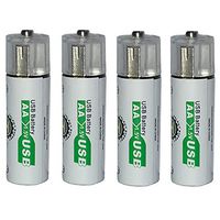 VINTRONS, 1.5V AA Rechargeable Batteries, (Pack of 4, Li-ion, 1000mAh, USB Rechargeable AA Battery ECO-Friendly)