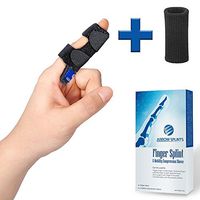 Arrow Splints Finger Splint for Trigger Finger, Mallet Finger, Arthritis Pain, Sport Injuries, Basketball, Volleyball, Bowling fits Index, Middle, Ring Finger, Pinky Finger + Compression Finger Sleeve