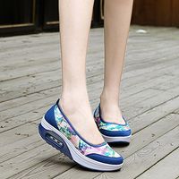 Neartime Women Sport Shoes, Air Cushion Net Surface Shoes Shallow Shoes Slip Round Toe Outdoor Basic Sneakers