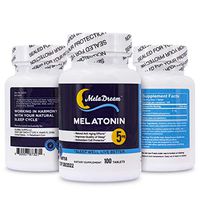 Meladream Advanced Sleep Aid Melatonin Dietary Supplement, 100% Natural - 100 Tabs (5MG)