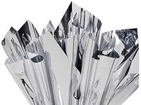 Metallic Silver on Both Sides Cellophane Sheets, 18"x30" Choose Package Amount (4)