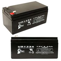 2-Pack UB1234 Universal Sealed Lead Acid Battery (12V, 3.4Ah, F1 Terminal, AGM, SLA) Replacement - Compatible with Honeywell 5000, Cyberpower CP425SLG, CP425G, APC Back-UPS ES BE350G