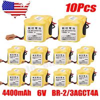 10Pcs BR-2/3AGCT4A 6V PLC Battery for FANUC A98L-0031-0025 CNC Mahine w/Plug US