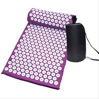 FRWE Hot Massager 2617 inch Massage Mat Acupressure Relieve Back Body Pain Relax Spike Mat Acupuncture Massage Yoga Mat with Pillow Red
