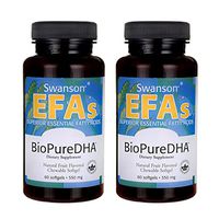 Swanson Biopure Dha Fish Oil Chewable Softgels 550 Milligrams 60 Sgels (2 Pack)
