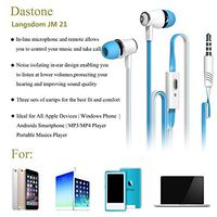 Dastone 3.5mm Noise Isolating Bass In-ear Stereo Earphones Earbuds Headset,headphones with Remote Control & Microphone for Smartphones Tablets Laptops Earphone Andriod IOS (Blue)