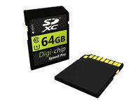 Digi-Chip 64GB CLASS 10 SDXC Memory Card for Canon Powershot SX260 HS, SX240 HS, SX500 IS, SX700 HS, SX160 IS, SX50 HS, SX270 HS, SX280 HS, SX170 IS, SX510 HS, SX600 HS, G1 X, S110, D3, S200, G15, S120 and G16 Digital Camera