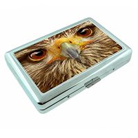 Animal Eyes Em1 Hip Silver Cigarette Case Id Holder Metal Wallet 4" X 2.75" RFID Protection