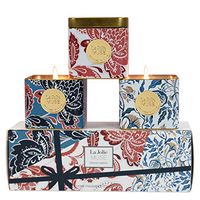 LA JOLIE MUSE Scented Aromatherapy Candles Gift Set - 3 Natural Soy Candles Essential Oils Tin Candles Gift, Small Stress Relief Relaxing Candle Set, 11.64 Oz (3.88oz x 3) Christmas Candle Sets Gifts