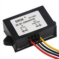 DROK 24W Car Boost Converter DC-DC Waterproof Step Up Voltage Converter 2A Power Supply Regulator Transformer Module 5-11V to 12V for Radio LED Lighting Electric Fan