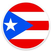 2 x 10cm/100mm Puerto Rico Flag Vinyl Sticker Decal Laptop Travel Luggage Car iPad Sign Fun #9020