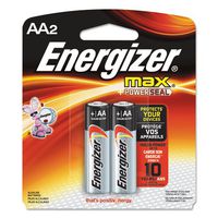 Energizer E91BP-2 AA Alkaline Batteries 2 Batteries Per Package