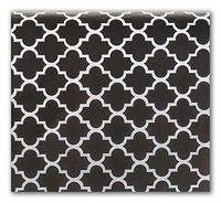 Black Quatrefoil Design Tissue Paper (100)