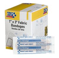 First Aid Only 1" X 3" Fabric Bandage, 50-Count Boxes (Pack of 3)