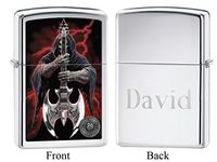 Personalized Anne Stokes Grim Reaper Guitarist Zippo Lighter with Free Engraving