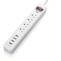 BESTTEN 4 Outlet USB Power Strip, 900 Joule Surge Protector with 4 USB Charging Ports (2.4A/Port, Total 4.2A), 9-Foot Long Extension Cord, ETL Certified, White