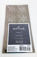 Silver Snowflake Envelope Seals- Pack of 24