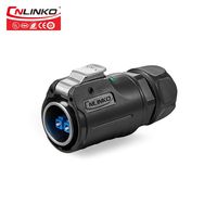 Cnlinko LC Duplex Connector Male Female Fiber Cable Connector Single Mode Waterproof IP67 Connector with dust Cap on Both Sides (Male Plug Without Cable)