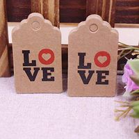 OBELLA BOUTIQUE NEW diy 3x5cm vintage paper gift hang tag kraft/white DIY products brand note hang tag 100pcs per lot custom logo cost extra