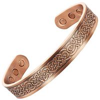 Holistic Magnets® Copper Bracelet Magnetic Bracelet for Pain Relief Arthritis Carpal Tunnel Joint Wrist Healing Bracelet (SKC)-Celtic Shield Knot (L: Wrist 7.7-8.75 inch)