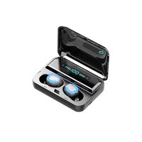 Eachbid Bluetooth 5.0 TWS Earphone Digital Display Headsets Touch Button LED Wireless Earphones True Earbuds Stereo Headphones Black