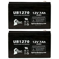 2 Pack Replacement for Tripp Lite BC 400 Battery - Replacement UB1270 Universal Sealed Lead Acid Battery (12V, 7Ah, 7000mAh, F1 Terminal, AGM, SLA) - Includes 4 F1 to F2 Terminal Adapters