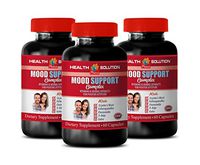 Mood and Energy Supplement - Mood Support Complex - Vitamins & Herbal EXTRACTS for Positive Attitude - ashwagandha and GABA - 3 Bottles 180 Vegetable Capsules