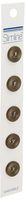 Slimline Buttons Series 1-Brown 4-Hole 1/2" 5/Card