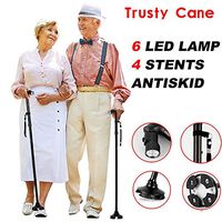 Trusty Cane LED Folding Walking Stick Pivot Base Adjustable Height As Seen On TV