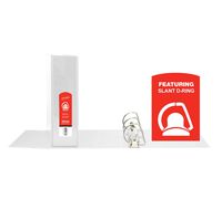 BAZIC 3" White Slant-D Ring View Binder w/ 2-Pockets, Case of 12 (3175-12)