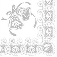 Wedding Bells Napkins (16 Count)
