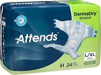 Attends Incontinence Care Dermadry Stretch Briefs for Adult, Large/X-Large, 96 Count by Attends