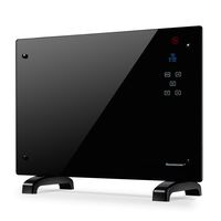 Electric Room Heater for Large Room, Homeleader 1500W Panel Heater Space Heater with Remote,LED Touch Button, Black