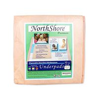 NorthShore Premium, 36 x 36, 65 oz, Peach Super-Absorbent Underpads (Chux), Ultra Large, Pack/10