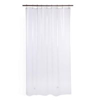 Plastic Shower Curtain,54" W x 72" H Clear EVA 8G Shower Curtain with Heavy Duty Clear Stones and Rust-Resistant Grommet Holes, Waterproof Thick Bathroom Plastic Shower Curtains Without Chemical Odor
