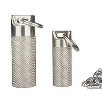 TISUR Mini Pill Cases,Titanium Keychain Pill Holder,Emergency Aspirin Holder,Compact Design (S+M Kit)