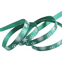 BESTOYARD Christmas Ribbon Gift Wrapping Ribbon Snowflake Ribbon for Gift Packing Wrapping 20M (Green)