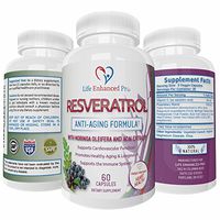 Life Enhanced Pro Resveratrol 1150mg Trans Resveratrol Pure Blend - Non-GMO Natural Polyphenols Antioxidant Supplement with Grape Seed, Green Tea, Acai, Vitamin C - 60 Veggie Resveratrol Capsules