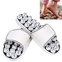Acupressure Massage Slipper Foot Acupoint Massage Shoes Reflexology Sandals (35~38) - White