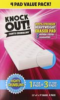 Knock Out! Fights Crumbling Heavyweight Eraser Pad, 4 Count