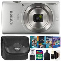 Canon PowerShot IXUS 185 / Elph 180 20MP Ultra Slim Camera Silver with Photo Editing and Kids Scrapbooking Collection Bundle