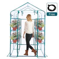 Worth Garden Custom Walk-in Greenhouse 3 Tiers with 12 Sturdy Shelves & Windows, 67" L x 47''W x 76''H Portable Greenhouse for Indoor Outdoor Grow Plants, Seedlings, Herbs, or Flowers