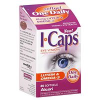 ICAPS Lutein & Omega-3 Softgels 30 Soft Gels (Pack of 12)