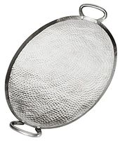 American Metalcraft G23 Hammered Stainless Steel Griddle, Oval, 1-3/4" H, 13-3/4" W, 23-3/4" L, Stainless Steel