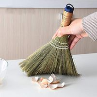 Dust Brush,Mini Hand Broom,Broom Wooden Soft Fur Floor Sweeping Broom Cleaner Desktop Sofa Cleaning Tool Floor Dust Collector Household Cleaning Brush