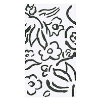 Caspari Matisse Paper Guest Towel Napkins in Black - Two Packs of 15