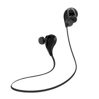 Wireless Bluetooth Sports Sweatproof Headset with Noise Cancelling Stereo Music Headphones and Microphone (Raven Black)