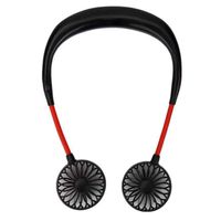 Hand Free Personal Fan, XXMANX Mini USB Portable Fan Cool Neckband Design Suitable for Outdoor Sports Traveling Office Home and Hiking (Black)