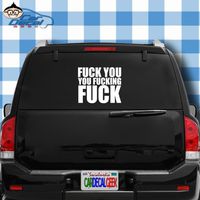 Car Decal Geek Fuck You You Fucking Fuck Vinyl Decal Sticker Bumper Cling for Car Truck Window Laptop MacBook Wall Cooler Tumbler | Die-Cut/No Background | Multi Sizes/Colors White, 20"
