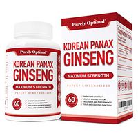 Premium Korean Red Panax Ginseng 1200mg - Vegan Capsules Max Strength Root Powder Extract Supplement w/High Ginsenosides - Energy, Performance, Mental Focus for Men & Women (60 Red Ginseng Capsules)